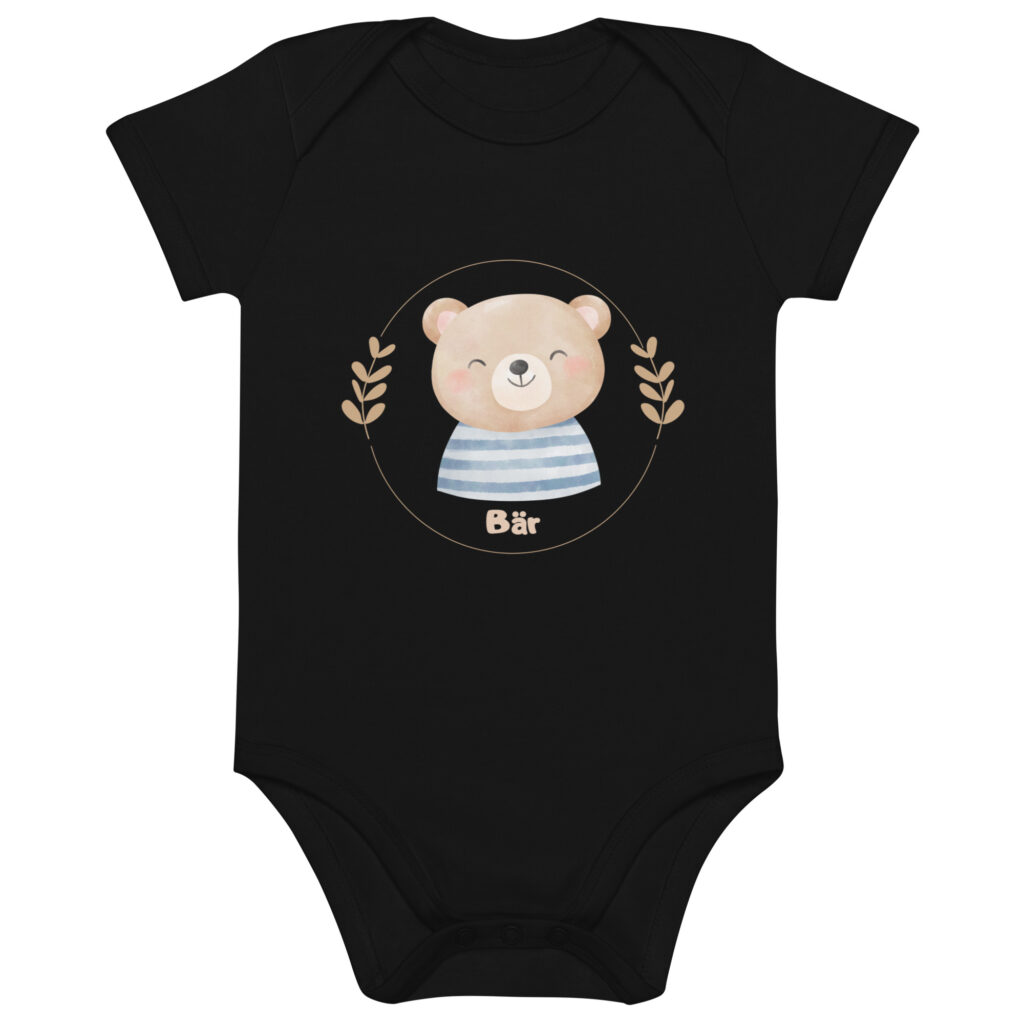 Bär Babystrampler aus Bio-Baumwolle