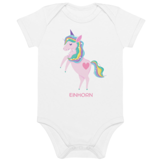 Einohorn Babystrampler aus Bio-Baumwolle