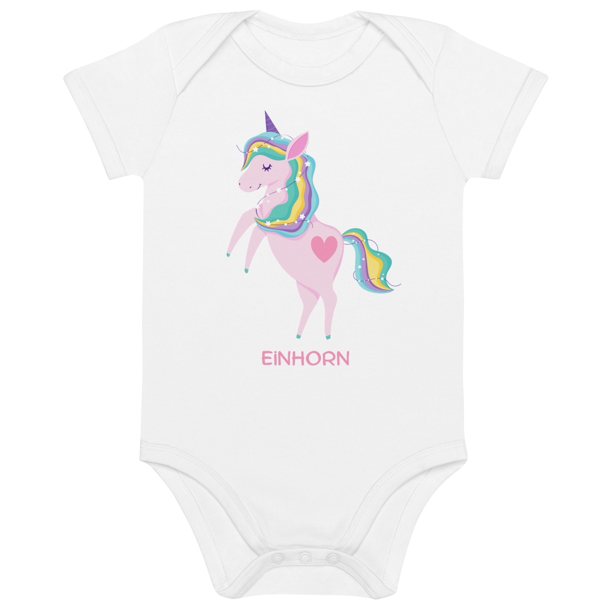 Einohorn Babystrampler aus Bio-Baumwolle