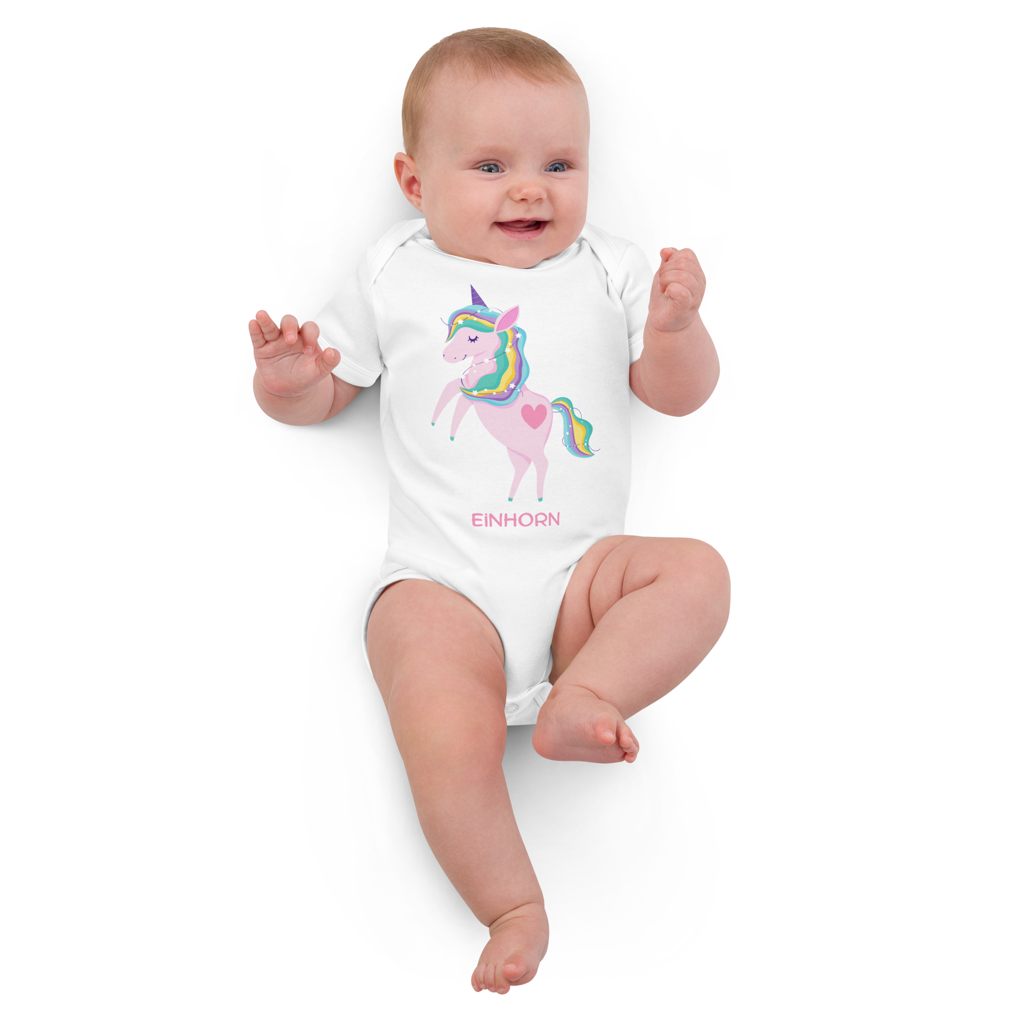 Einohorn Babystrampler aus Bio-Baumwolle – Bild 2