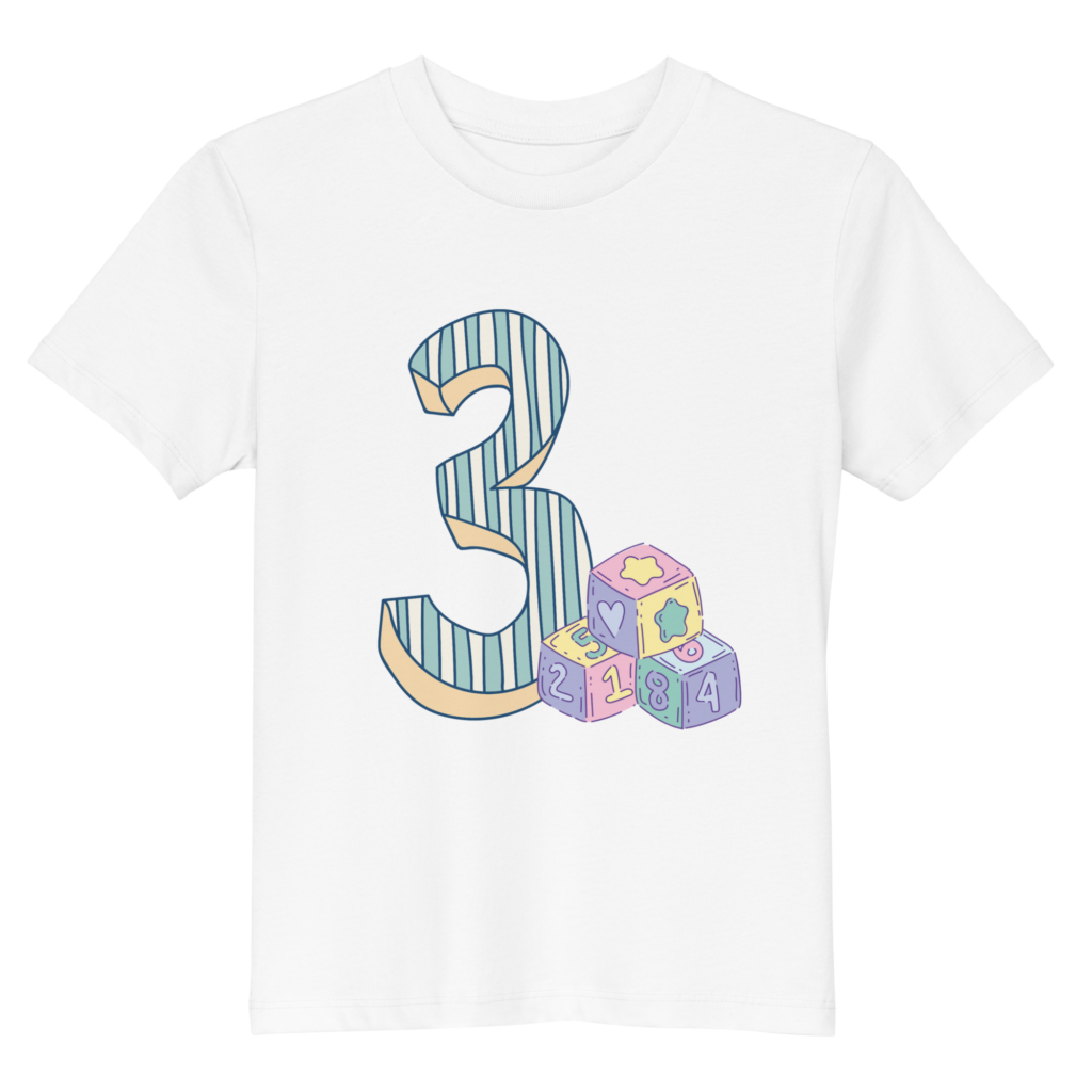3. Geburtstag Bio-Baumwoll-T-Shirt für Kinder