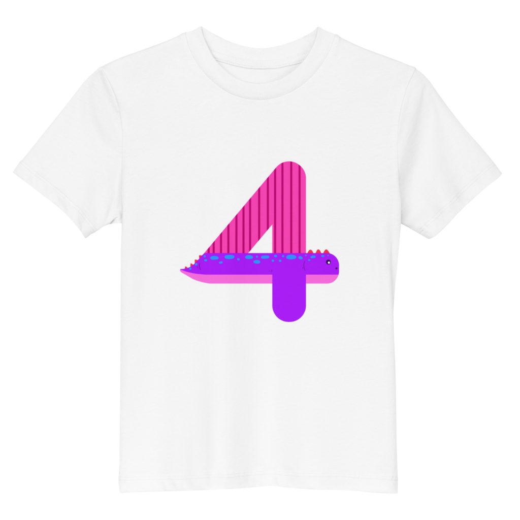 4. Geburtstag Bio-Baumwoll-T-Shirt für Kinder