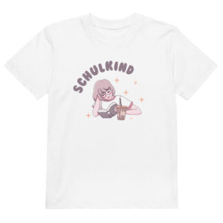 Schulkind – Lesendes Mädchen Motiv 📖✨ Bio-Baumwoll-T-Shirt für Kinder