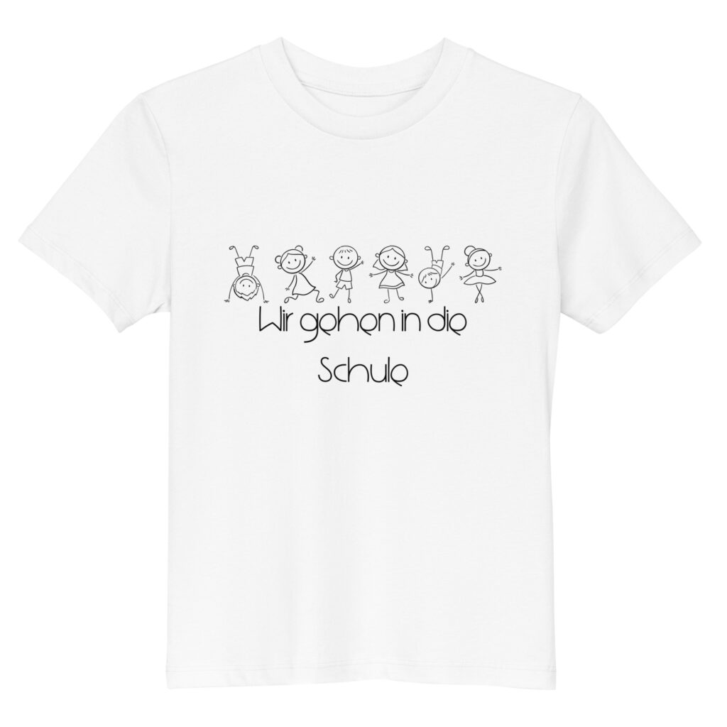 Wir gehen in die Schule – Das perfekte Bio-T-Shirt für kleine Schulstarter! 🎒✨